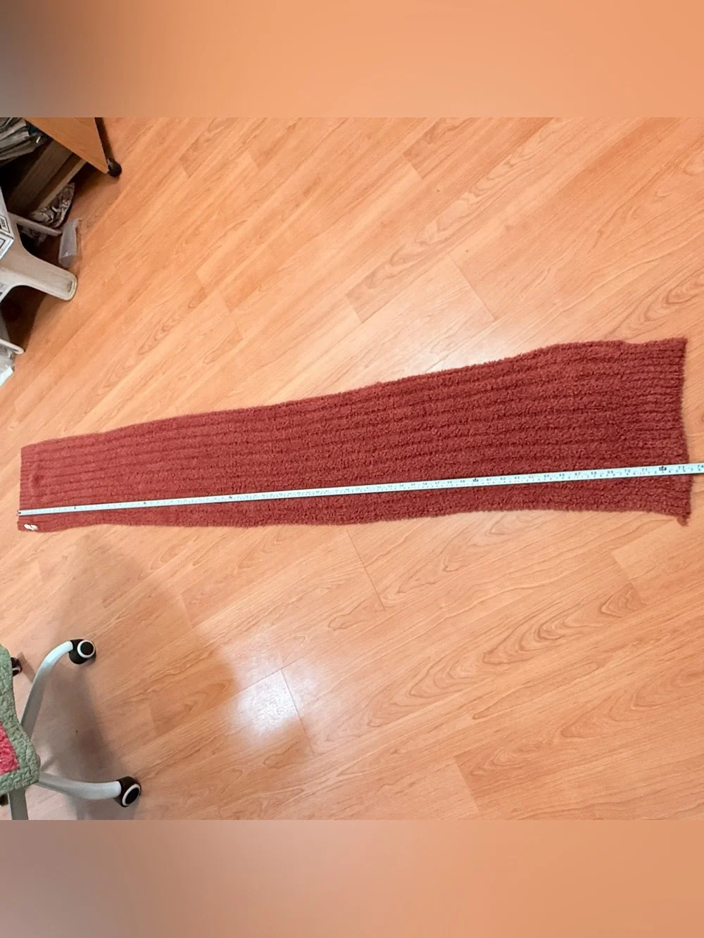 Altar'd State Oversized Plush Knit Scarf in Warm Rust